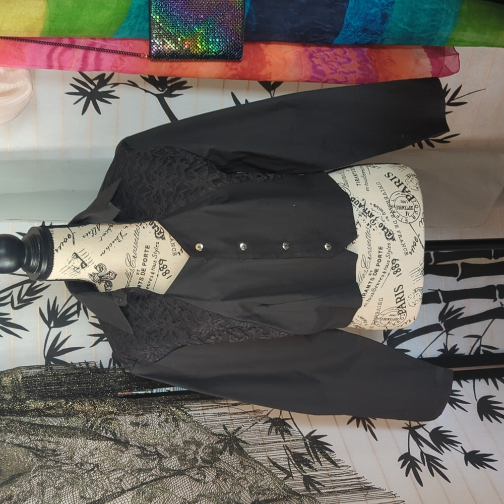 Black Roughrider Western Blouse